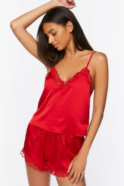 Lace-Trim Cami & Shorts Pajama Set