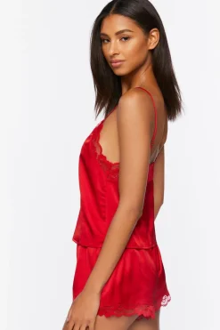 Lace-Trim Cami & Shorts Pajama Set