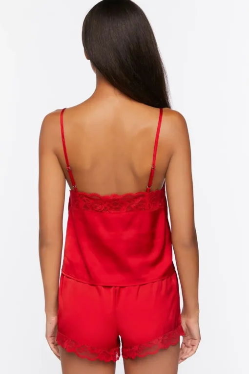 Lace-Trim Cami & Shorts Pajama Set