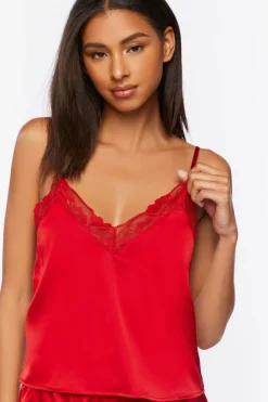 Lace-Trim Cami & Shorts Pajama Set