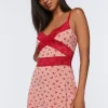 Lace-Trim Cherry Pajama Slip