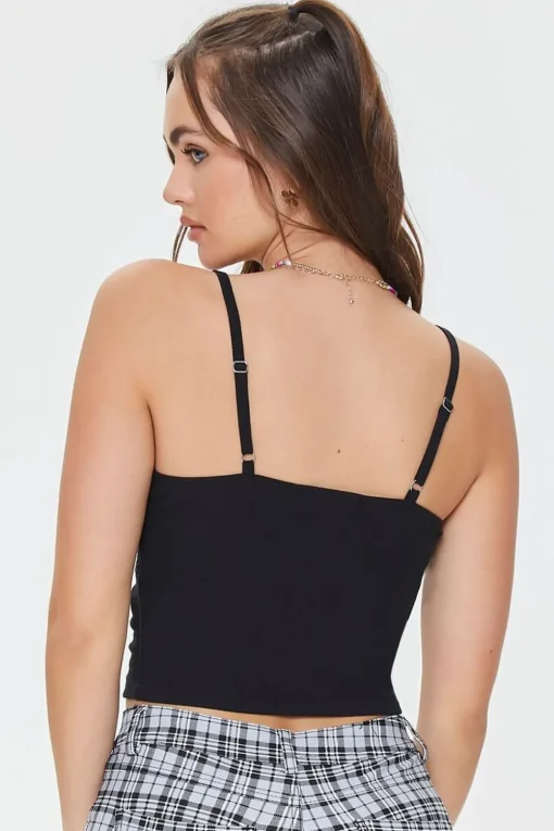 Lace-Trim Cropped Cami