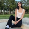Lace-Trim Cropped Tank Top