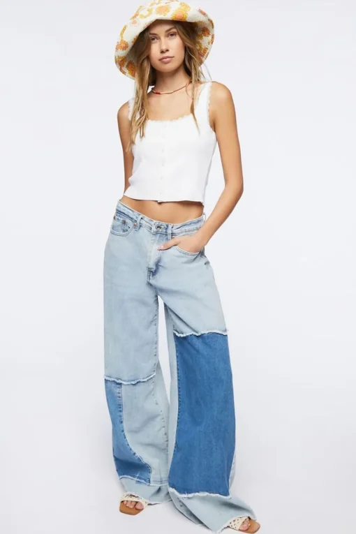 Lace-Trim Cropped Tank Top