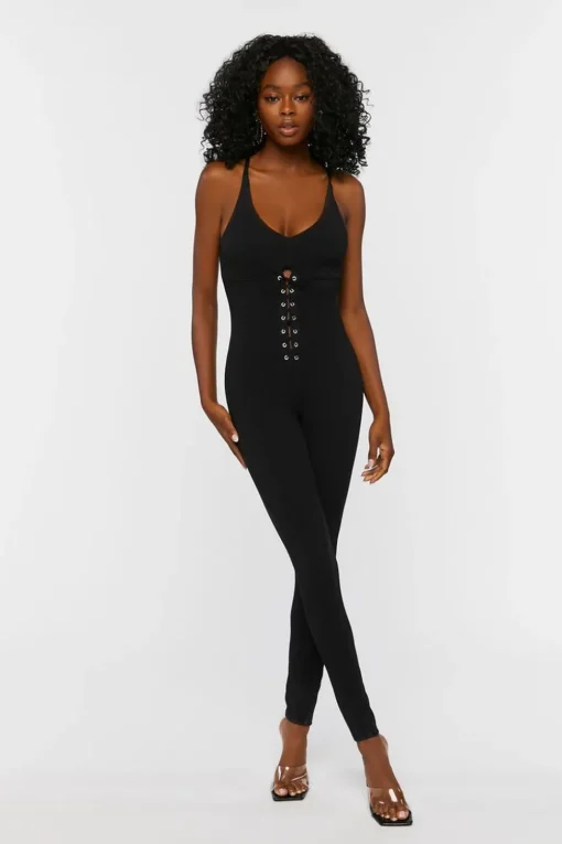 Lace-Up Cami Jumpsuit