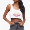 Lace-Up Chain Denim Shorts