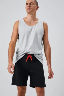 Lace-Up Contrast-Trim Swim Trunks