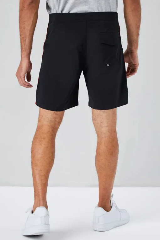 Lace-Up Contrast-Trim Swim Trunks