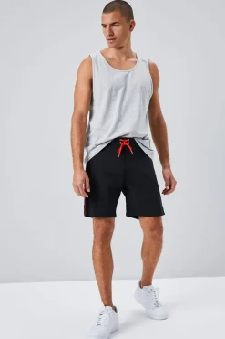 Lace-Up Contrast-Trim Swim Trunks