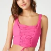Lace-Up Crop Top