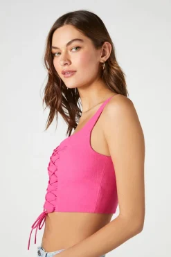 Lace-Up Crop Top