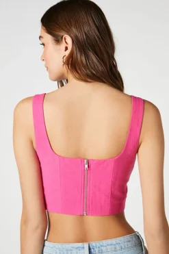 Lace-Up Crop Top