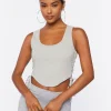Lace-Up Cropped Tank Top