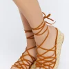 Lace-Up Espadrille Wedges