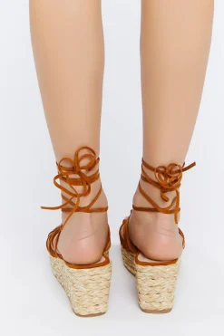 Lace-Up Espadrille Wedges