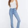 Lace-Up Flare Jeans