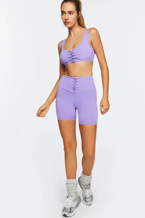 Lace-Up Sports Bra