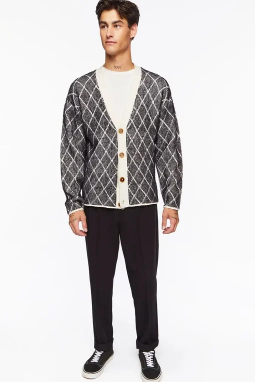 Lattice Cardigan Sweater