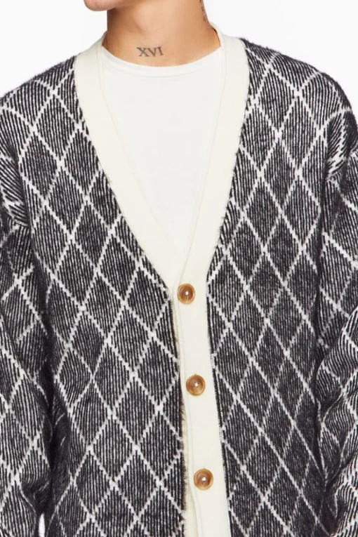 Lattice Cardigan Sweater