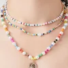 Layered Beaded Faux Pearl Necklace