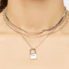 Layered Lock Necklace