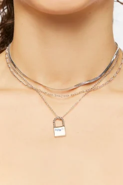 Layered Lock Necklace