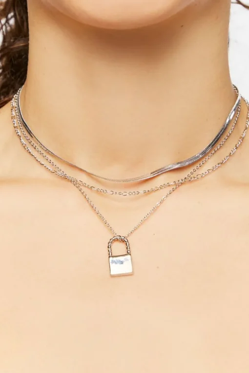 Layered Lock Necklace