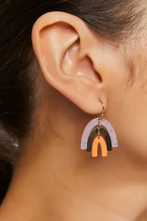 Layered Rainbow Drop Earrings