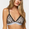Leopard Contrast-Trim Bralette