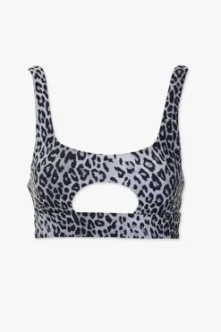 Leopard Cutout Bikini Top