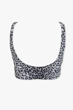 Leopard Cutout Bikini Top