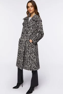 Leopard Print Duster Coat