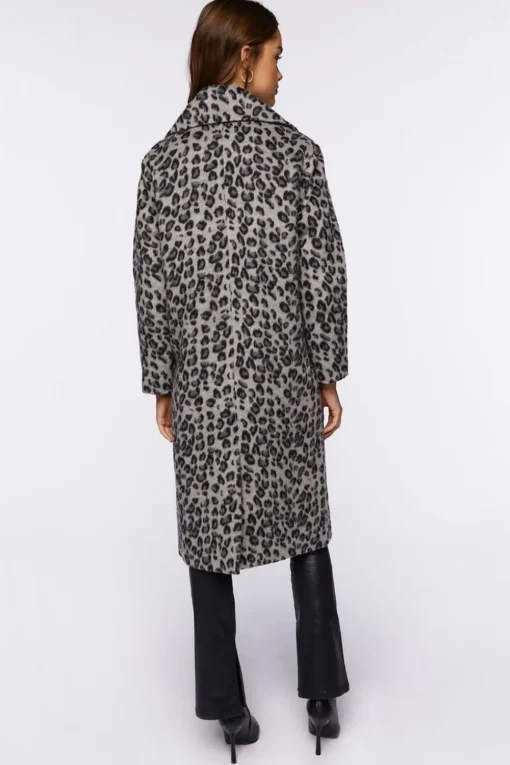 Leopard Print Duster Coat