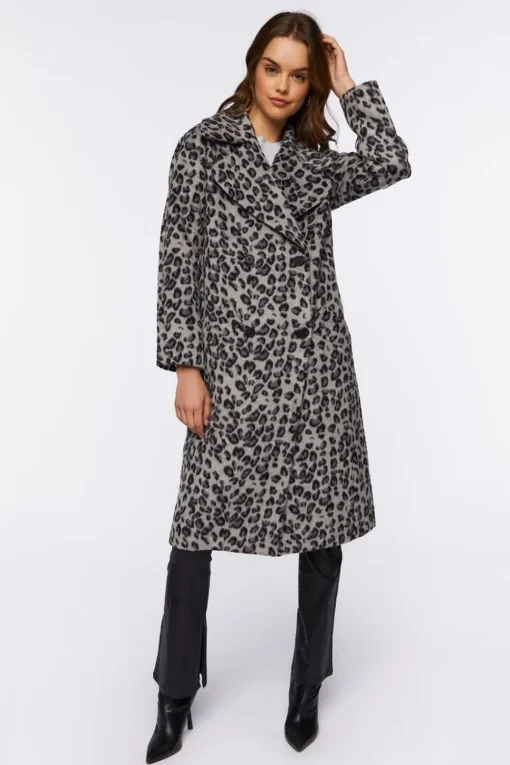 Leopard Print Duster Coat