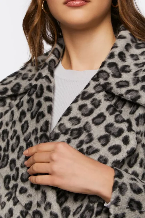 Leopard Print Duster Coat