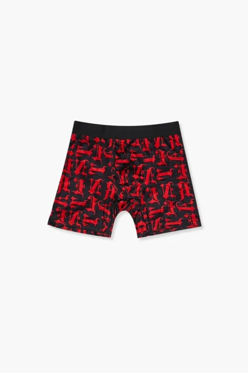 Letter Print Boxer Shorts