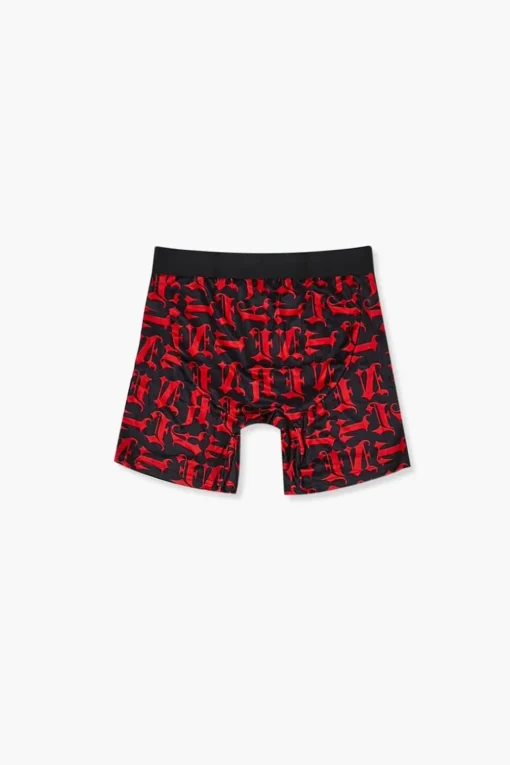 Letter Print Boxer Shorts