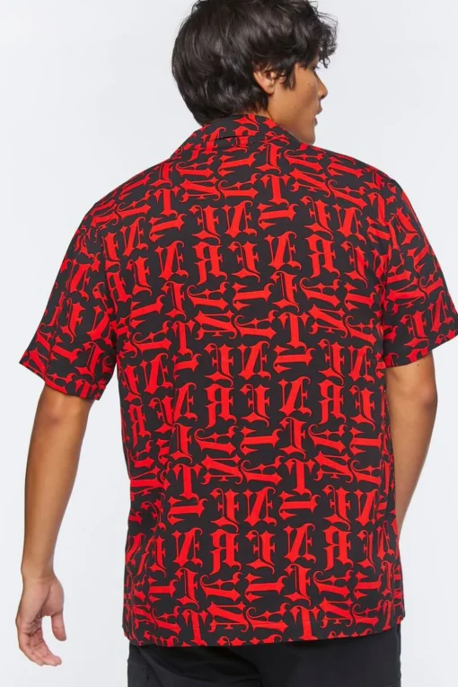 Lettered Print Shirt