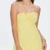 Lettuce-Edge Halter Mini Dress