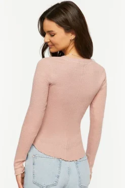 Lettuce-Edge Henley Thermal Tee