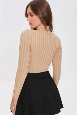 Lettuce-Edge Mock Neck Bodysuit