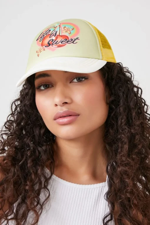Life Is Sweet Graphic Trucker Hat