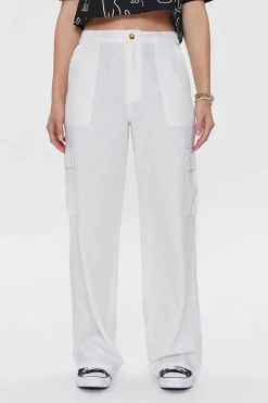 Linen-Blend Cargo Pants