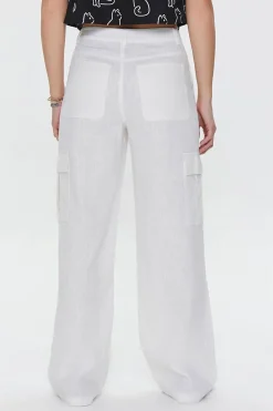 Linen-Blend Cargo Pants