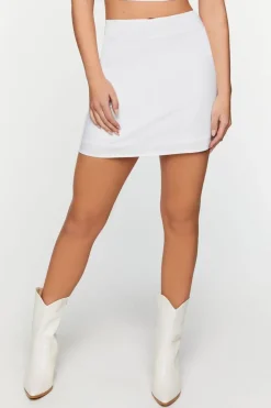 Linen-Blend Crop Top & Mini Skirt Set