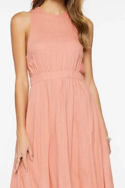 Linen-Blend Maxi Dress