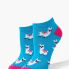 Llama Print Ankle Socks