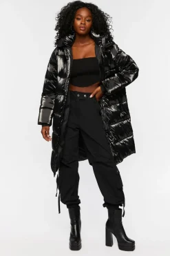 Longline Hooded Puffer Jacket