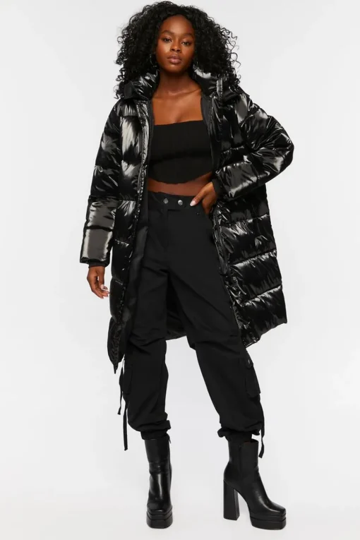 Longline Hooded Puffer Jacket
