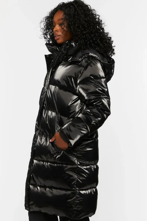 Longline Hooded Puffer Jacket